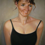 Selbstportrait, Öl auf Leinwand, 50 x 60 cm