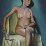 Akt, Öl auf Holz, 50 x 70 cm, 2010