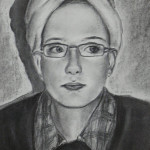 Porträit, 29,5 x 42 cm, Kohle auf Papier, Jahr 2013