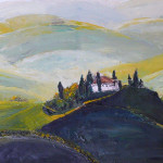 Toscanische Landschaft 50 x 40 cm, Öl auf Leinwand, 2013