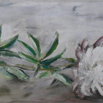Pfingstrose , 60 x 30 cm, Öl auf Leinwand Spachteltechnik, 2013